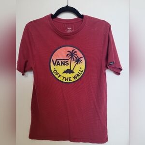 Vans Boy's Large Red Graphic T-Shirt